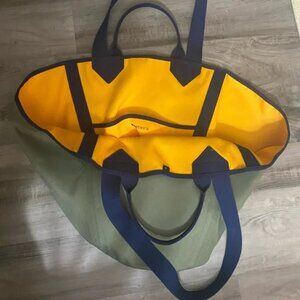 Rothy's Reversible "The Beach Bag" Tote - Olive & Yellow